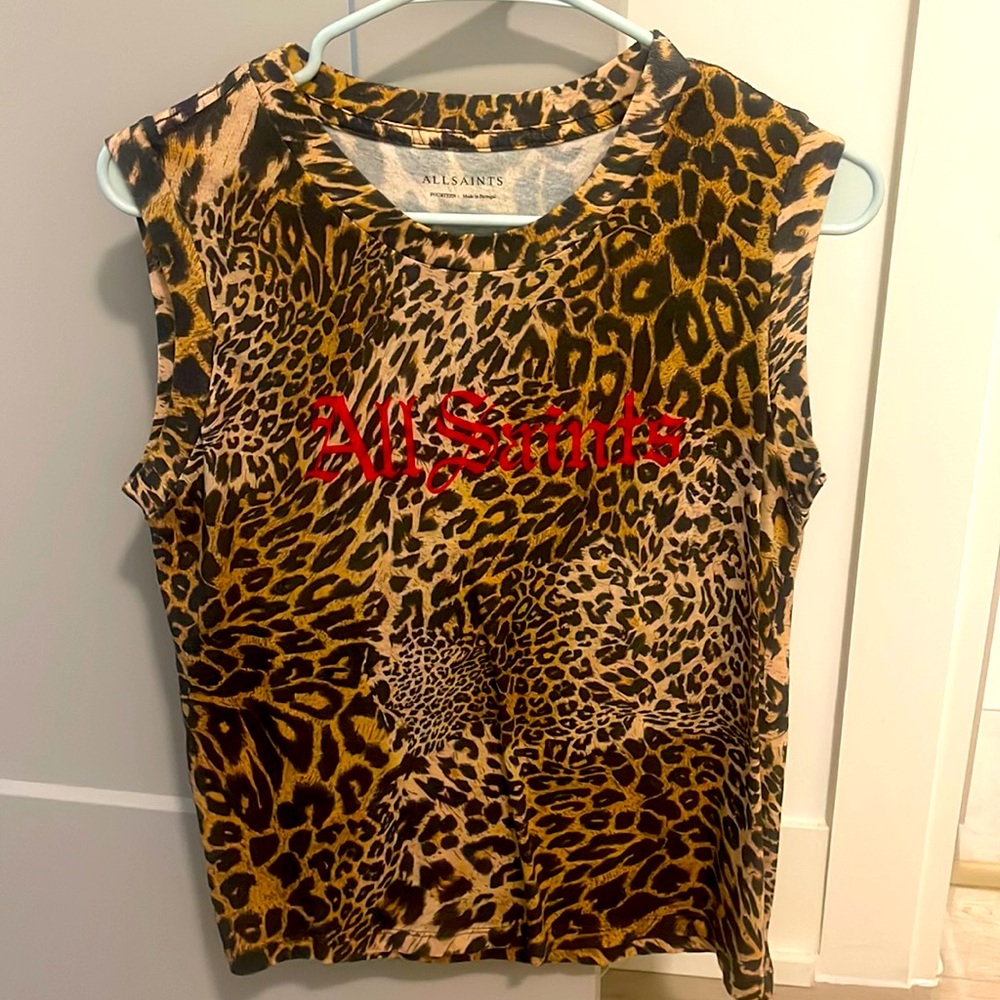 AllSaints cheetah tank
